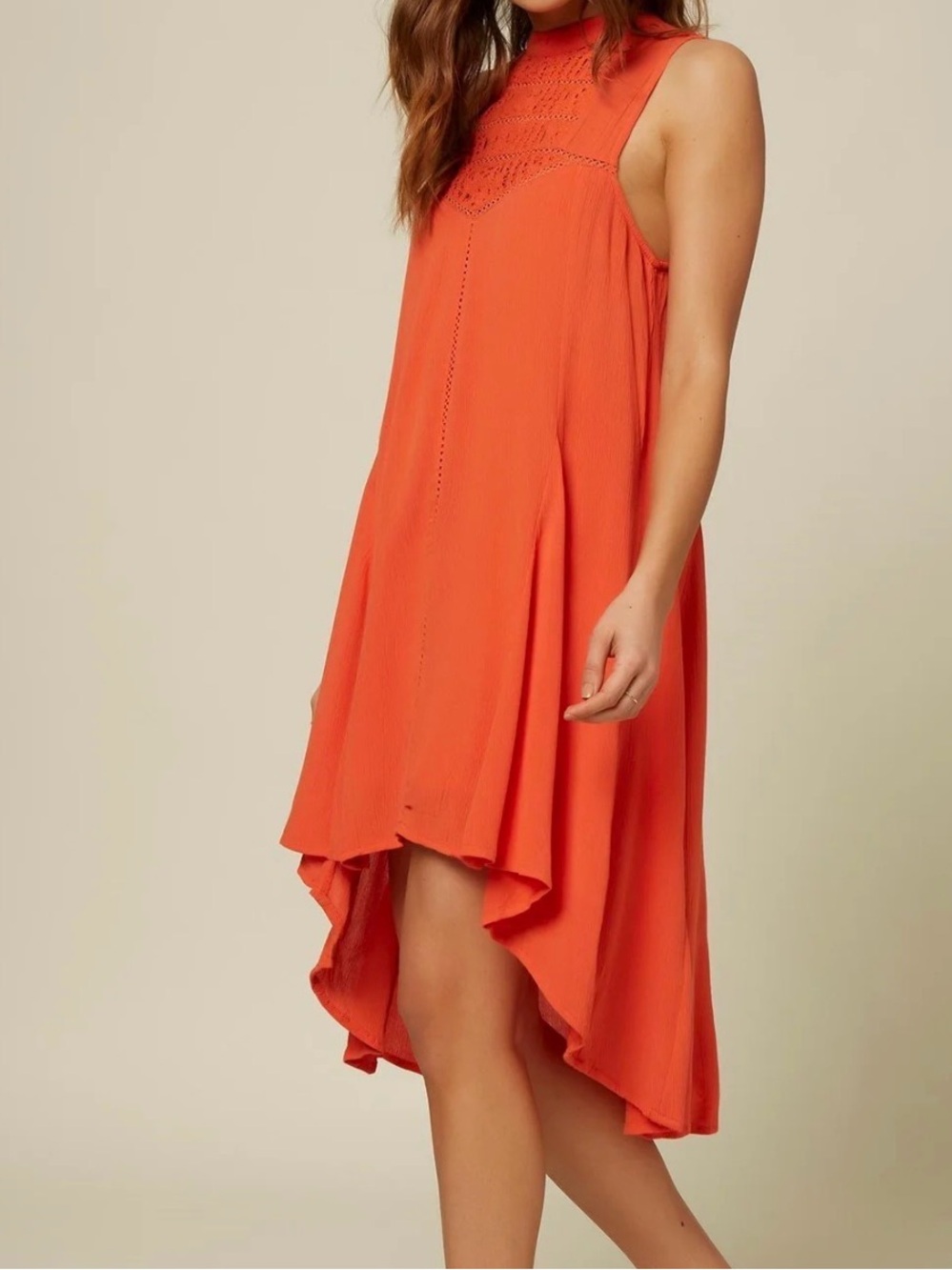O'Neill Sleeveless Summer Viscose midi length Hi low Swing Issa Dress